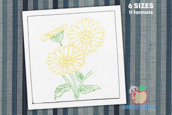 African Daisy Line Art