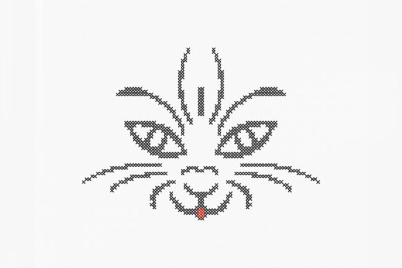 Cat Face Cross Stitch