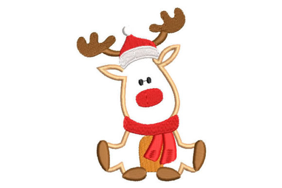 Christmas Reindeer with Scarf