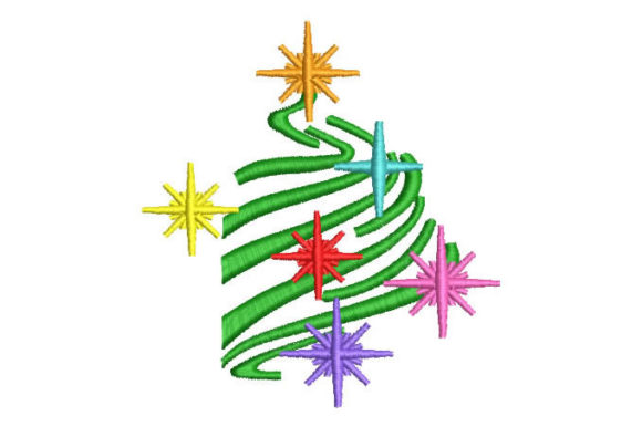 Christmas Tree with Colored Stars