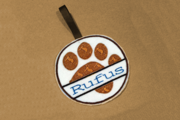 dog paw split christmas ornament