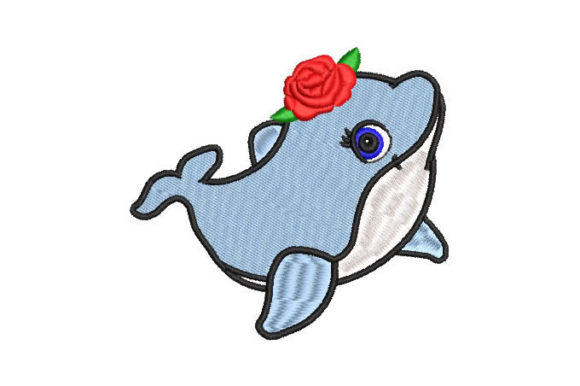 Dolphin with Rose