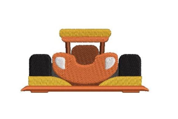 Front View of a Racing Car