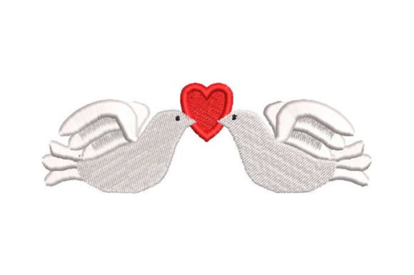 Love Doves with Heart