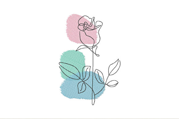 One Line Rose