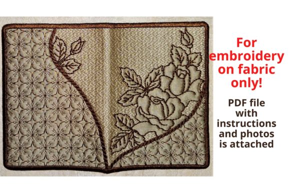 Passport Cover with Roses
