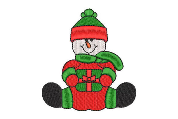 Snowman with Christmas Clothes