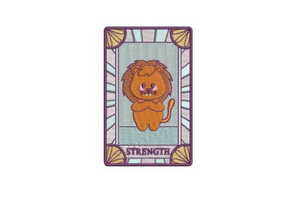 Strength Kawaii Style Tarot Card
